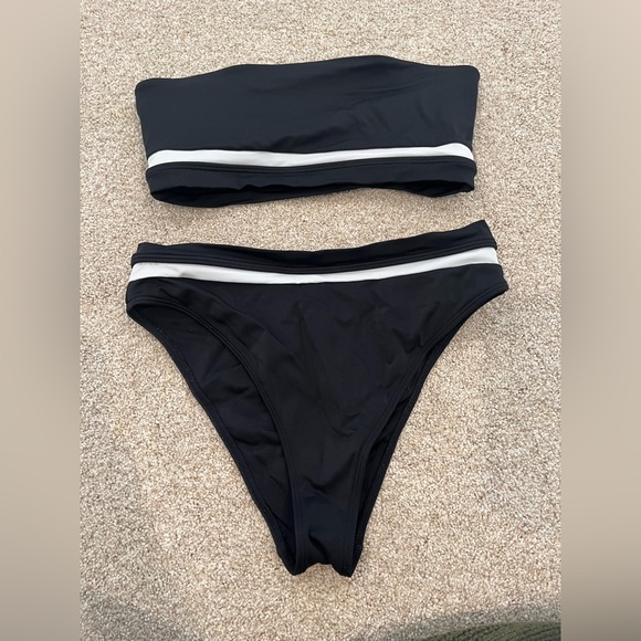 La Hearts Other - La Hearts Black and White Bikini Set